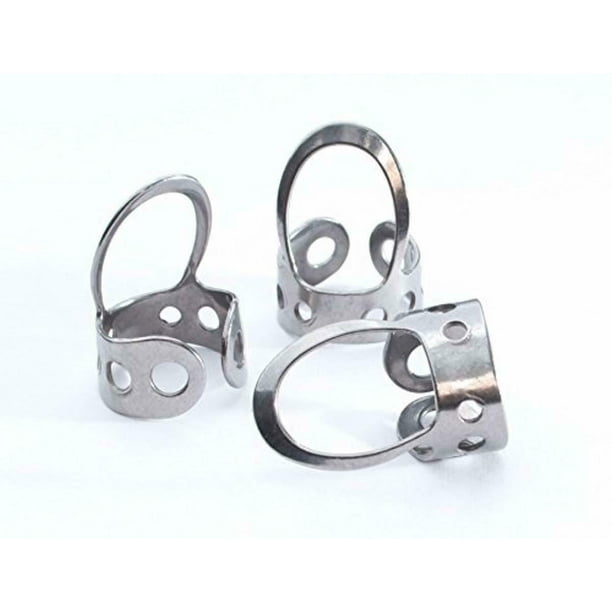 3 x Stainless Steel, Open Design, Metal Finger Picks for Guitar, Banjo