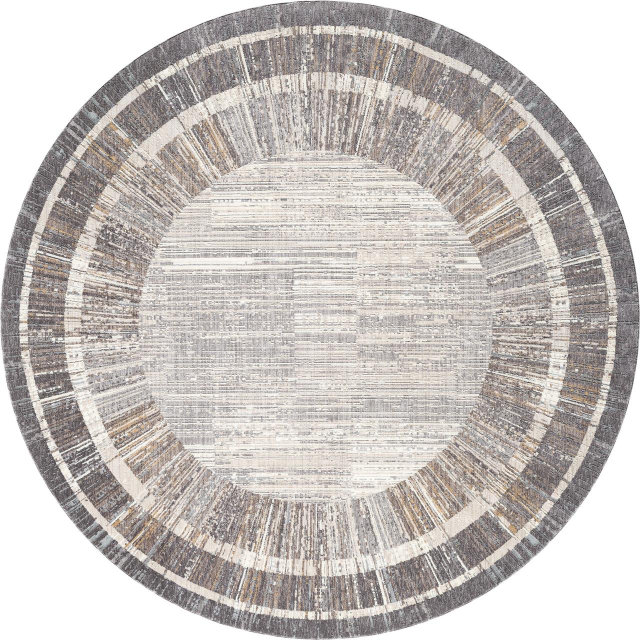 United Weavers Utopia Alden Contemporary Abstract Round Rug, Grey, 7'11" x 7'11"