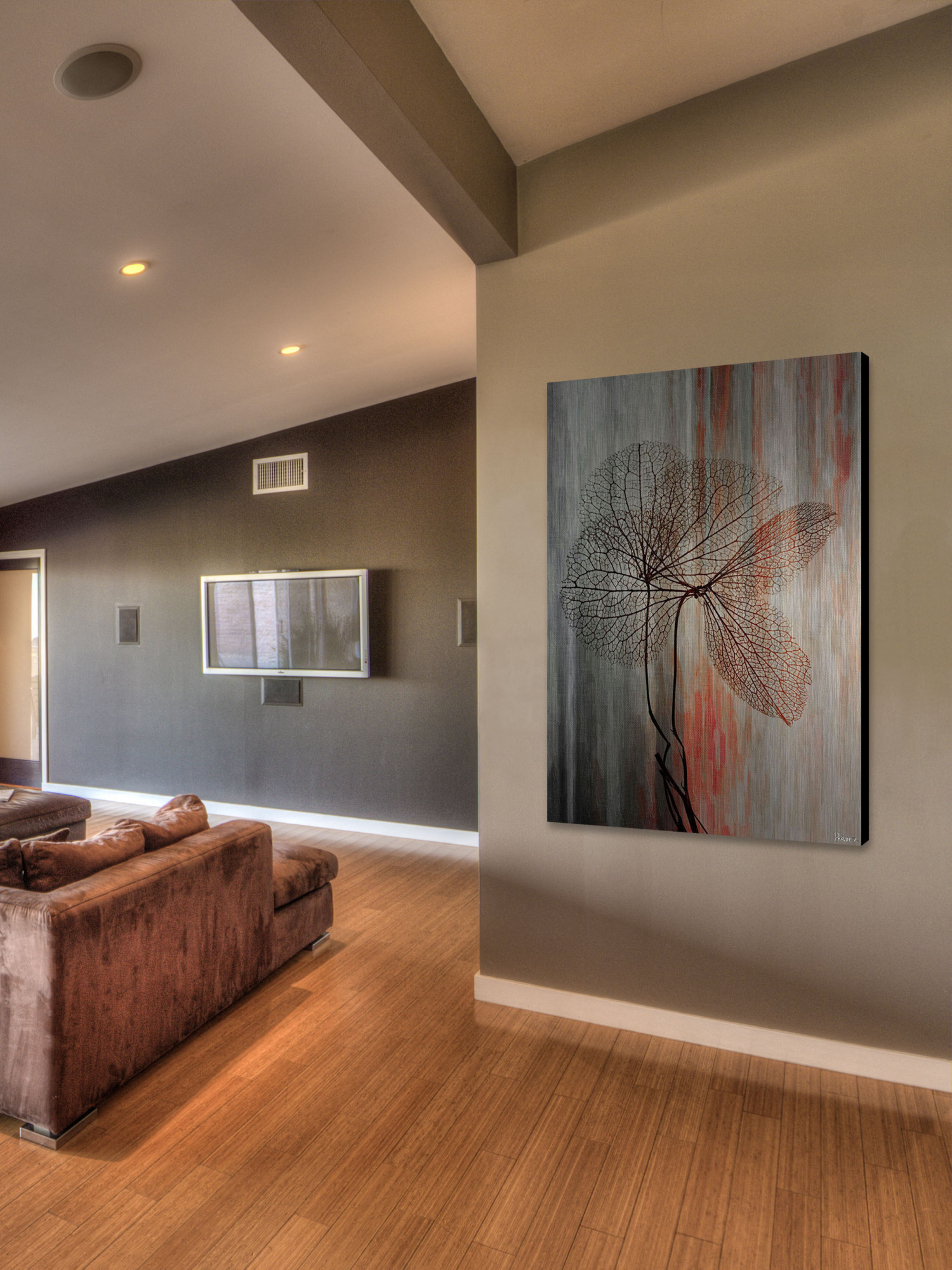 Parvez Taj Sea Tree Art Print on Brushed Aluminum