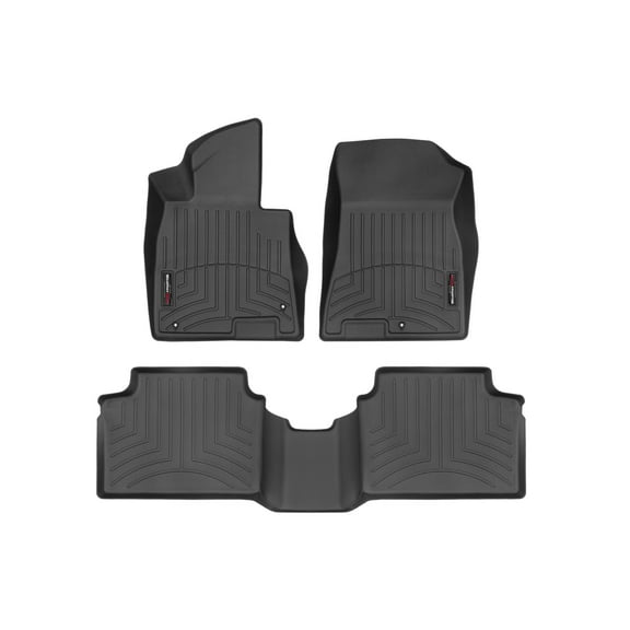 WeatherTech Custom Fit FloorLiners compatible with 2021-2024 Kia K5 - 1st & 2nd Row, Black