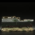 thumbnail image 5 of Methold Resina Titanic Shipwreck Acuario Decoraciones Realista Escena Subacuática Acuario Titanic Shipwreck decoración del acuario, 5 of 5