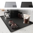 thumbnail image 1 of pstuiky Coffee Silica Gel Mat Tray Multi-Function Draining & Insulation Pad Non-Slip Sink & Bar Mat Heat Resistant for Dining Table & Countertop 15.75 X 23.62 Inches, 1 of 8