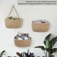 thumbnail image 4 of Hanging Over the Door Basket, Decorative Wall Hanging Baskets, 3 Tier Hanging Organizer, Jute, 14.7"x 3.3"x 43.6", 4 of 7