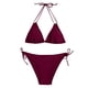 thumbnail image 2 of Augper Women's Sexy Tie- Lace Up High Cut Leg Print Bikini Set Two Piece Swimsuit, 2 of 4