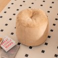 thumbnail image 7 of Giant Faux Fur Bean Bag Chair, Oversized Pumpkin-Shaped Floor Sofa Couch in Khaki, 7 of 7