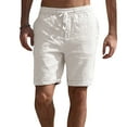 thumbnail image 2 of Aayomet Mens Running Shorts Short Pant Drawstring Ruched Short Pant Solid Color Pocket Shorts Fashion Loose Summer (Beige, XL), 2 of 5