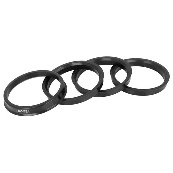 4pcs Plastic 73.1mm to 65.1mm Car Hub Centric Rings Wheel Spacer Black