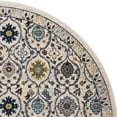 thumbnail image 6 of SAFAVIEH Evoke Charlotte Floral Geometric Area Rug, Ivory/Blue, 6'7" x 6'7" Round, 6 of 8