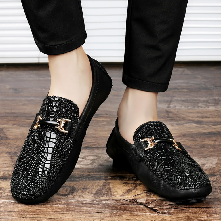 Men s Casual Loafers Slip On Leather Shoes Comfortable Driving Shoes Male Moccasins Classic Penny Loafer Flats Boat Shoes