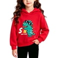 thumbnail image 2 of YHAJDS Kids Boys Girls Sweatshirt Cotton Tees Tops Long Sleeve Shirt Print Graphic Hooded Long Sleeve Loose Cut Casual Sweatshirt Tops, 2 of 6