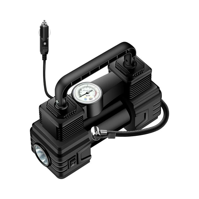 Tire Pressure Gauge Tire Inflator Portable A-Ir Compressor A-Ir Pump for Car Tires 12V Auto Tire Pump with Digital Pressure Gauge with Emergency Led Light Led Light Bar