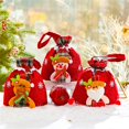 thumbnail image 1 of Gift Bags Decorative Elk Santa Print Handheld 3D Decor Drawstring Christmas Candy Bags for Kids, 1 of 9
