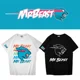 thumbnail image 2 of Camiseta de manga corta en blanco y negro de Mr Beast, de algodón de alta calidad, con cuello redondo y diseño de dibujos animados impresos para hombres y mujeres, 2 of 5