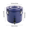 thumbnail image 2 of 5.3 Gallon Beverage Cooler Dispenser, 304 Stainless Steel Interior, Insulated Drinks Jug with Spigot, 10-16 Hours Hot/Cold Retention, Portable for Camping Party Outdoor, Blue, 2 of 9