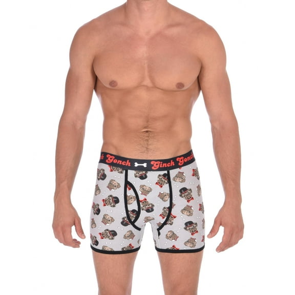 Ginch Gonch Men's Pug Life Boxer Briefs Small