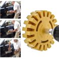 thumbnail image 4 of 4 Inch Pneumatic Rubber Degumming Disc Pneumatic Eraser Wheel Car Sticker Remover 20MM Thickness Yellow, 4 of 5