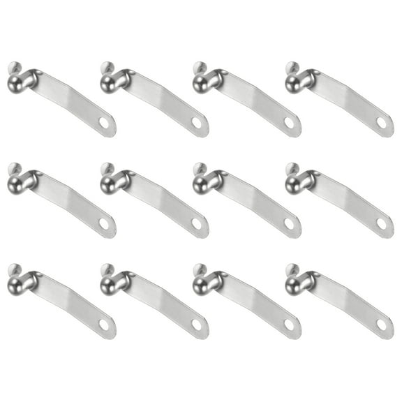 Uxcell 12pcs Single Button Kayak Paddle Snap Spring Clip 37x7mm V Shaped Hollow Lift Telescopic Locking Pole Clips