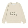 thumbnail image 4 of Maean Toddler Kids Heart Graphic Shirts Long Sleeve Round Neck Shirt Girls Lightweight Sweatshirts, 4 of 4