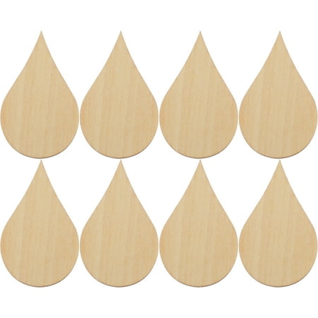 

20pcs 50mm DIY Natural Water Drop Shape Wooden Handmade Chip Hanging Ornaments Gifts Decorations