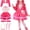 Pink, variant on G*irls Royal Pink Princess Costume - 5Pcs Pink Blazer Jacket Layered Dress Outfit for Movie Character Birthday Halloween Cosplay Party Dress Up