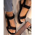 thumbnail image 1 of Sandalias de paja con suela de mimbre para mujer con sandalias de una palabra con suela gruesa Wmkox8yii  shjk2683, 1 of 3