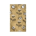 thumbnail image 1 of Floral Hanging Pocket Organizer, Doodle Style Flowers and Polka Dots Drawn by Hand, Printed Polyester Storage Bag with Pockets, 9" x 27", Pale Orange Umber, 1 of 2