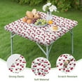 thumbnail image 4 of Sweet Cherry Pattern Fitted Tablecloth - Red Fruit Illustration Elastic Square Table Cover, Slip-Free Windproof Washable for Parties & Picnics, 4 of 6