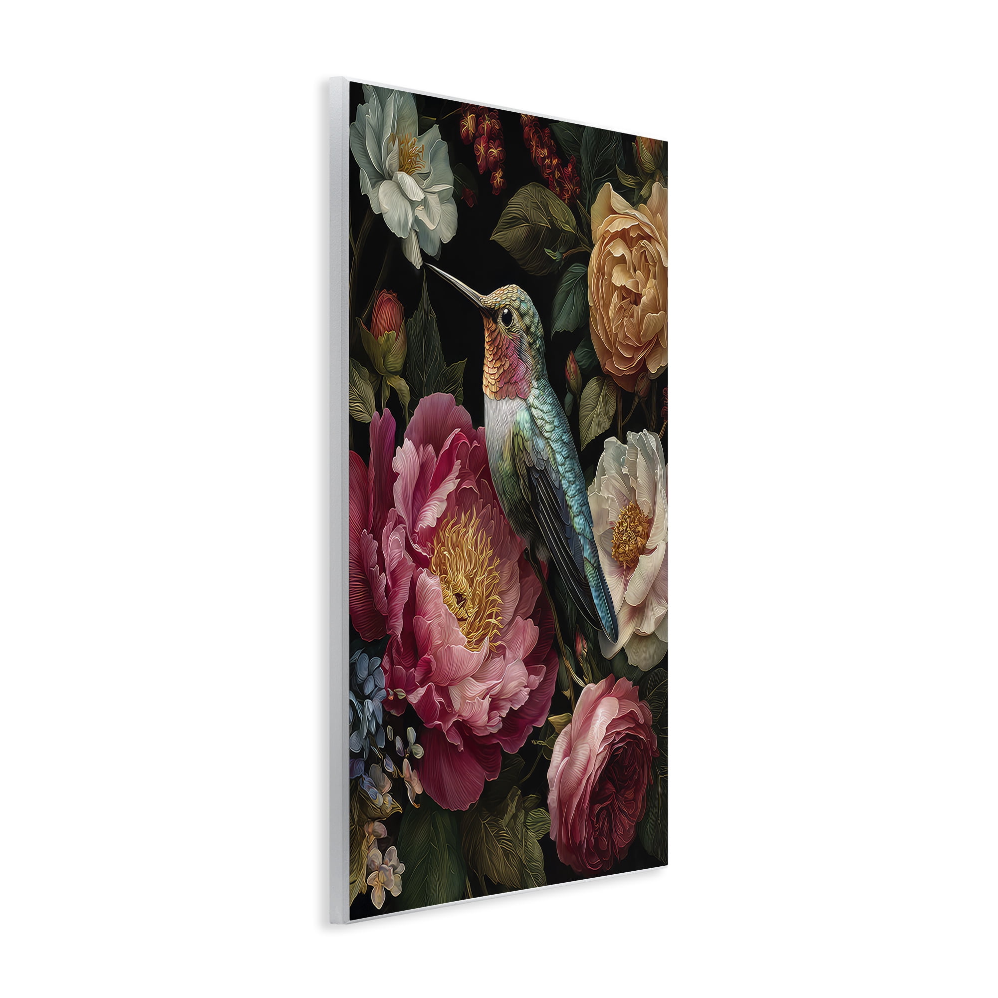 Stupell Industries Hummingbird & Lush Blooms Wall Plaque Art, design by The Wands Want