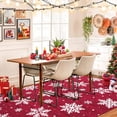 thumbnail image 4 of Haperlare 8'x10' Snowflake Christmas Area Rug Living Room Rugs, Washable Rug Non-Slip Soft Xmas Decorative Indoor Carpet for Dining Room Bedroom, Red, 4 of 8