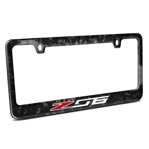 Chevrolet Corvette C7 Z06 Real Black Forged Carbon Fiber License Plate Frame