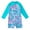 Blue, variant on Uccdo Little Girls Long Sleeve Rashguard One-Piece Swimsuit, Kids Zipper Bathing Suit Beach Surfing Swimwear, Size 4-9 Years