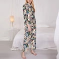thumbnail image 5 of Wukai Colorful Flowers Print Women's Pajama Set - Soft Long Sleeve Sleepwear for Comfort and Style-X-Large, 5 of 9