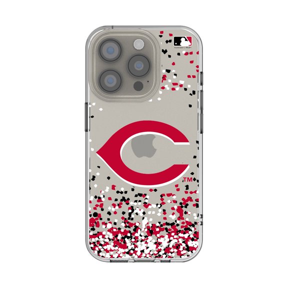 Cincinnati Reds iPhone Confetti Design Clear Case