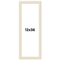 12x36 Frame White Barnwood Picture Frame Includes UV Acrylic Plexiglass, Acid Free Foam Backing
