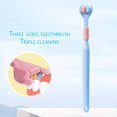 thumbnail image 1 of Clearance Three Head Toothbrush V Shaped Wrapped Brush Head, 1 of 1