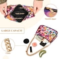 thumbnail image 2 of FORMRS Womens Shoulder Bag with Chain Strap Clutch Purse Cute Tote Handbag, Black Colorful Circles, 2 of 7
