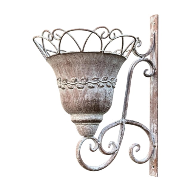 Maceta de pared para jardín, cesta de flores, maceta creativa, regalo de inauguración de la casa, de hierro para porche y balcón.