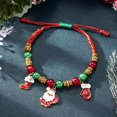 thumbnail image 2 of Pulsera Trenzada de Navidad Mujer Hilo Rojo Ajustables de Punto Charm Pulseras Navidad Regalos Joyería, 2 of 5