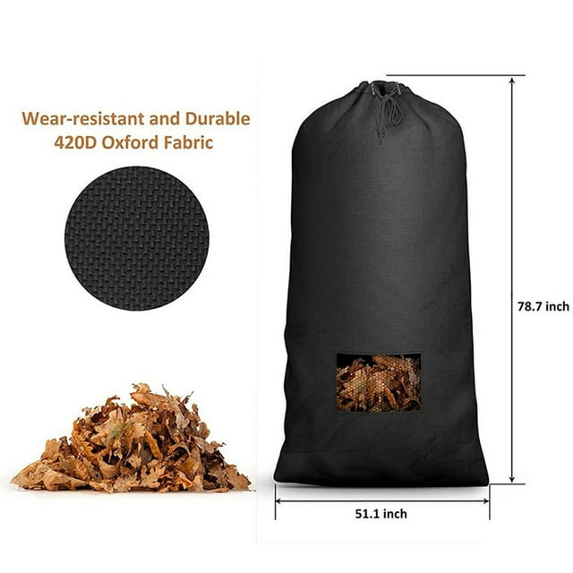Bgsha Lawn Tractor Leaf Bag Garden Maintenance Lightweight Reinforced Opening