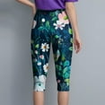 thumbnail image 5 of Capri Pants for Women Loose Fit Summer Hawaii Print Capri Pants Dressy Ladies Baggy Cargo Sweatpants for Hiking, 5 of 5