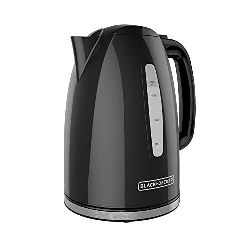 Black+Decker 1.7L Rapid Boil Electric Kettle with Removable Filter and