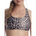 thumbnail image 2 of Women's Onzie 354 Chic Criss-Cross Strappy Back Sports Bra (Leopard M/L), 2 of 2