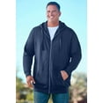 thumbnail image 2 of KingSize Men's Big & Tall Longer-Length Fleece Full Zip Hoodie, 2 of 2