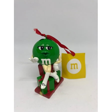 M&m Christmas Poem M&M's World Green Character with Presents Resin Christmas Ornament New with Tag ()