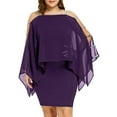 thumbnail image 1 of Robe Swing en Dentelle Grande Taille pour Femmes - Épaules Dénudées Manches Mi-Longues - Robe de Soirée Rétro Formelle - pour Mariage & Bal, 1 of 7