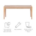 thumbnail image 6 of Linon Patty Rubberwood Bench Handwoven Rope Seat 18" High in Natural Brown, 6 of 12