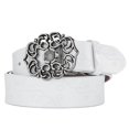 thumbnail image 3 of Women Belt with Flower Shape Buckle Vintage Design Comfortable for Daily Wear White 110cm, 3 of 4