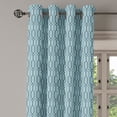 thumbnail image 2 of Ambesonne Turquoise Grommet Curtain, Moroccan Interior, 50" x 108", Slate Blue and Pale Blue, 2 of 6