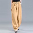 thumbnail image 7 of ABATAB Harem Pants for Women Casual Loose Fit Lantern Pants Drawstring Cotton Linen Trousers with Pockets, 7 of 7
