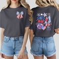 thumbnail image 2 of WERYOUNG Casual Short Sleeve Crew Neck T Shirts For Women Patriotic Graphic Tee 250th Anniversary T-Shirt Outdoor Activities Cozy Top, 2 of 5